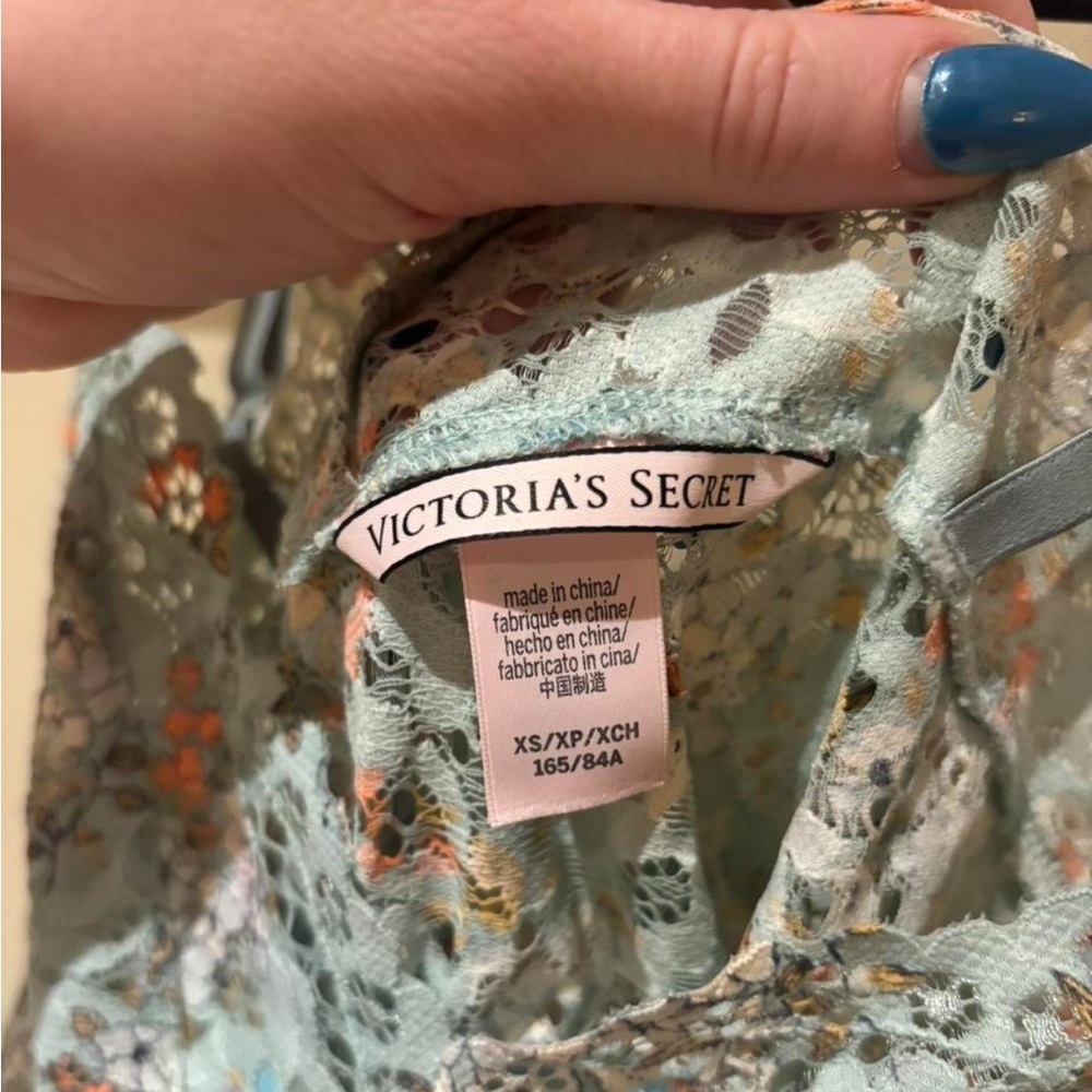 Victoria's Secret Blue and Orange Lace Romper - Picture 3 of 3